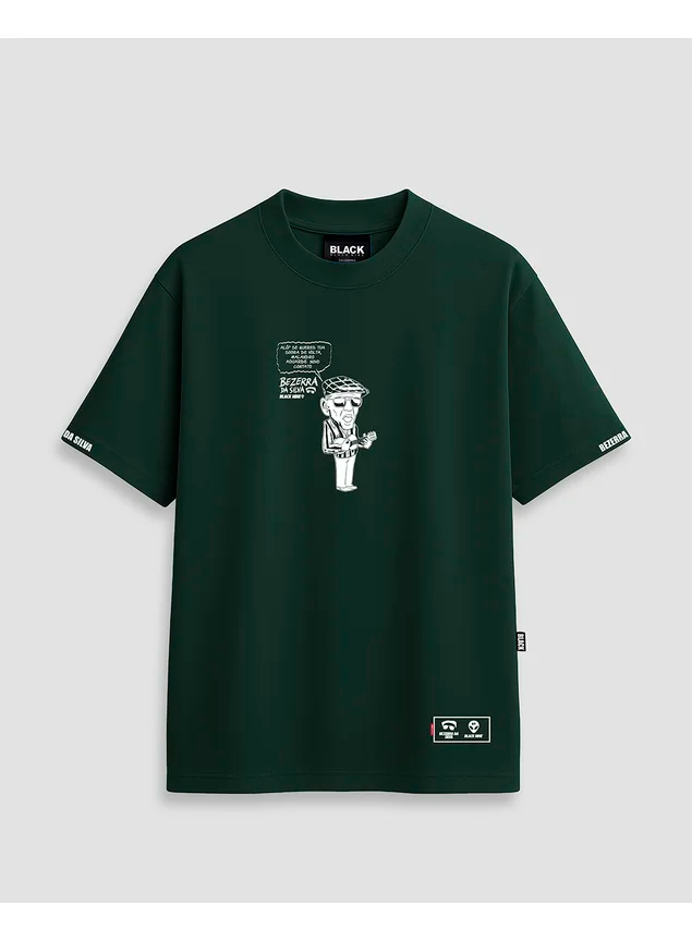 Camiseta Oversized Streetwear Oficial Bezerra Sequestraram Minha Sogra - Verde Arruda Mar