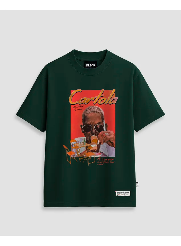 Camiseta Oversized Streetwear Homenagem Cartola - Verde Arruda