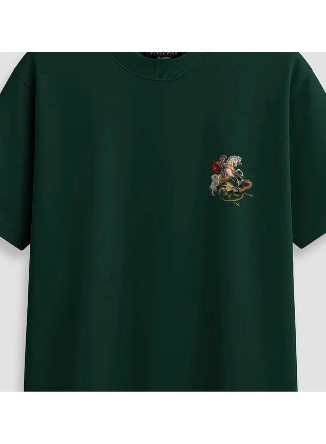 Camiseta Oversized Streetwear São Jorge - Verde Arruda Mar