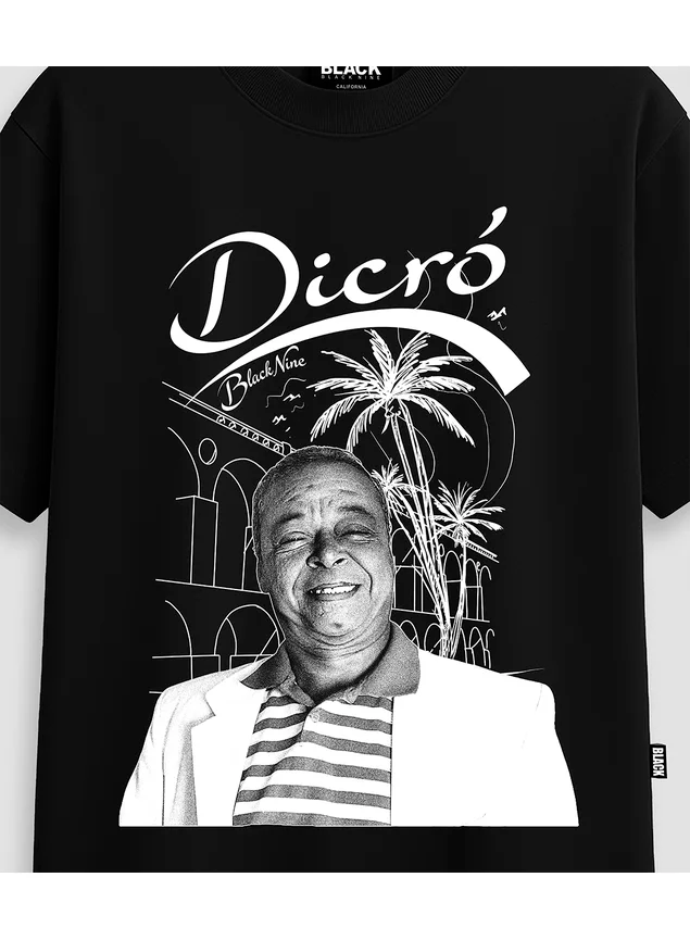 Camiseta Oversized Streetwear Oficial Dicró Mesquita - Preta