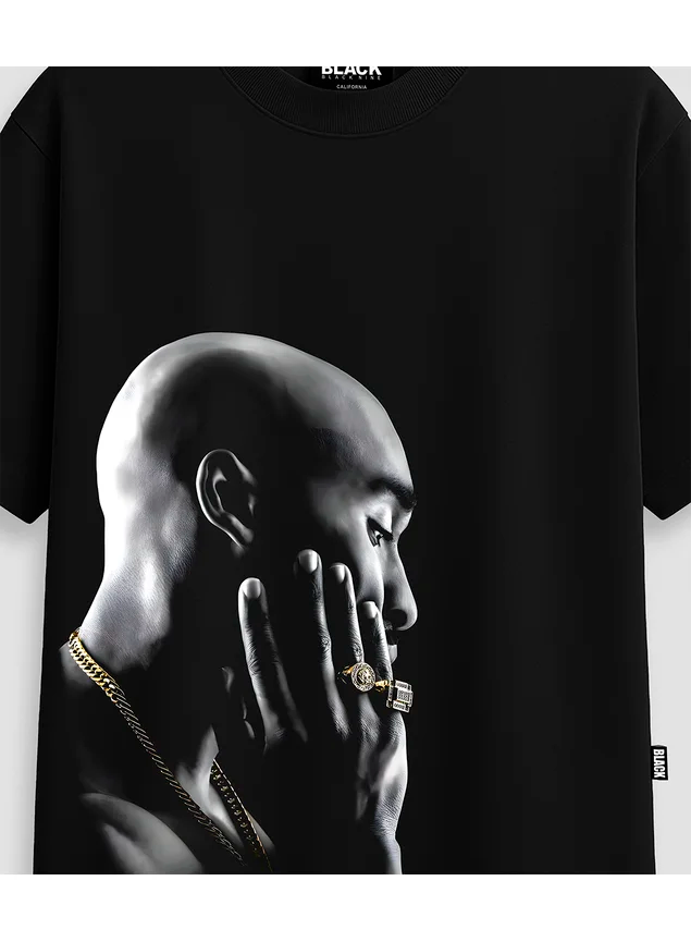 Camiseta Oversized Streetwear B9 Gold - Preta