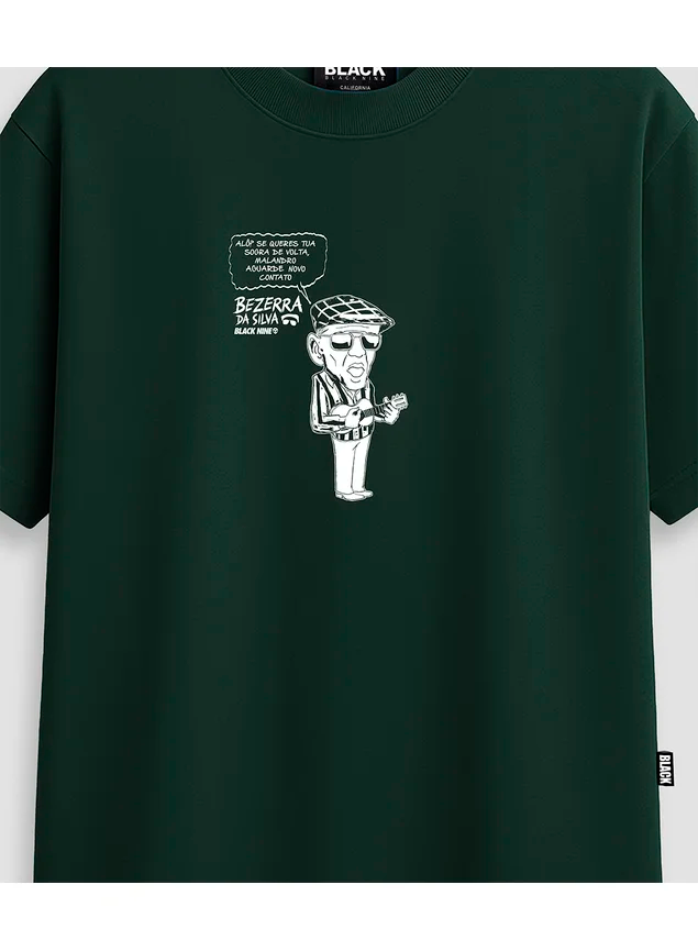 Camiseta Oversized Streetwear Oficial Bezerra Sequestraram Minha Sogra - Verde Arruda Mar